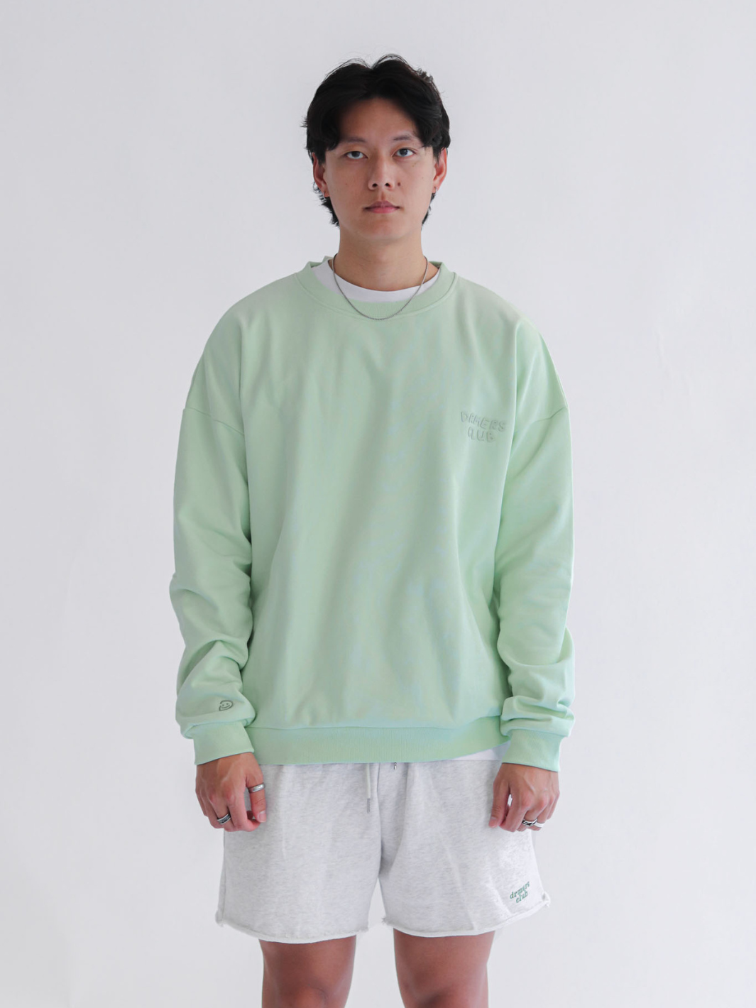 DRMERS CLUB BASICS CREWNECK - MATCHA CREAM