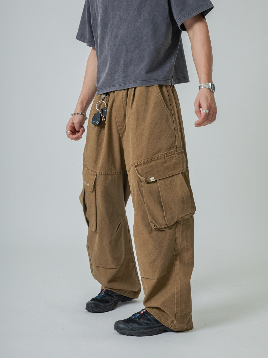 BAGGY CARGO PANTS - SAND