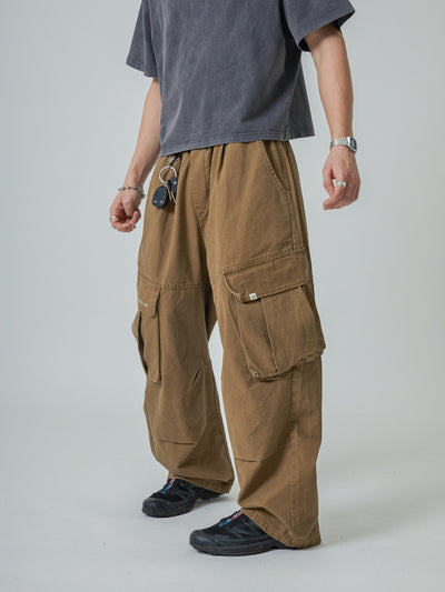 BAGGY CARGO PANTS - SAND