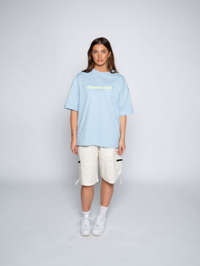 TEXT LOGO TEE - BABY BLUE