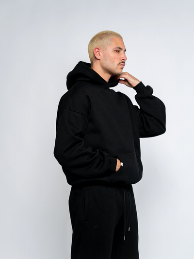 SIGNATURE BASIC HOODIE - BLACK