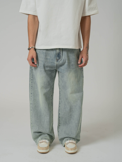 LOOSE FIT JEANS - WASHED BLUE