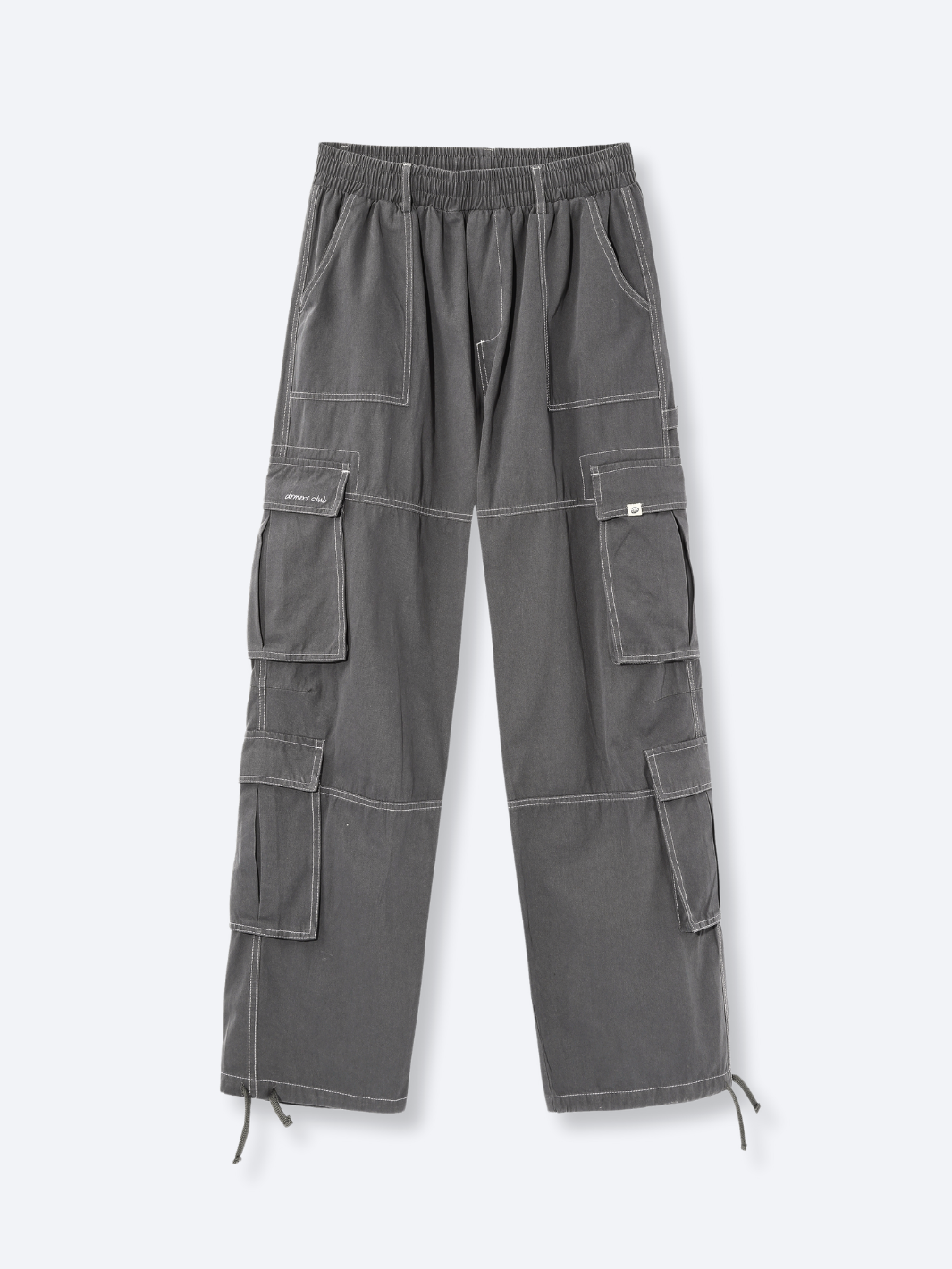 WASHED CARGO PANTS - CONTRAST GREY