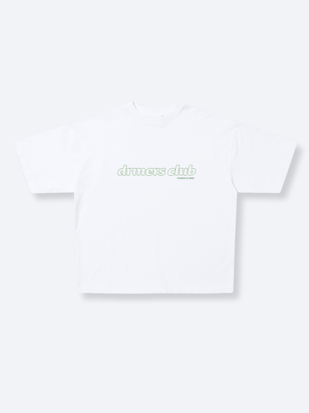 OUTLINE TEXT LOGO TEE - WHITE/GREEN