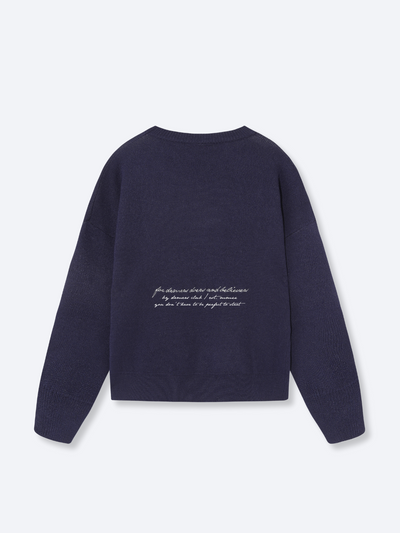 FREEFALL SMILEY KNIT - NAVY BLUE