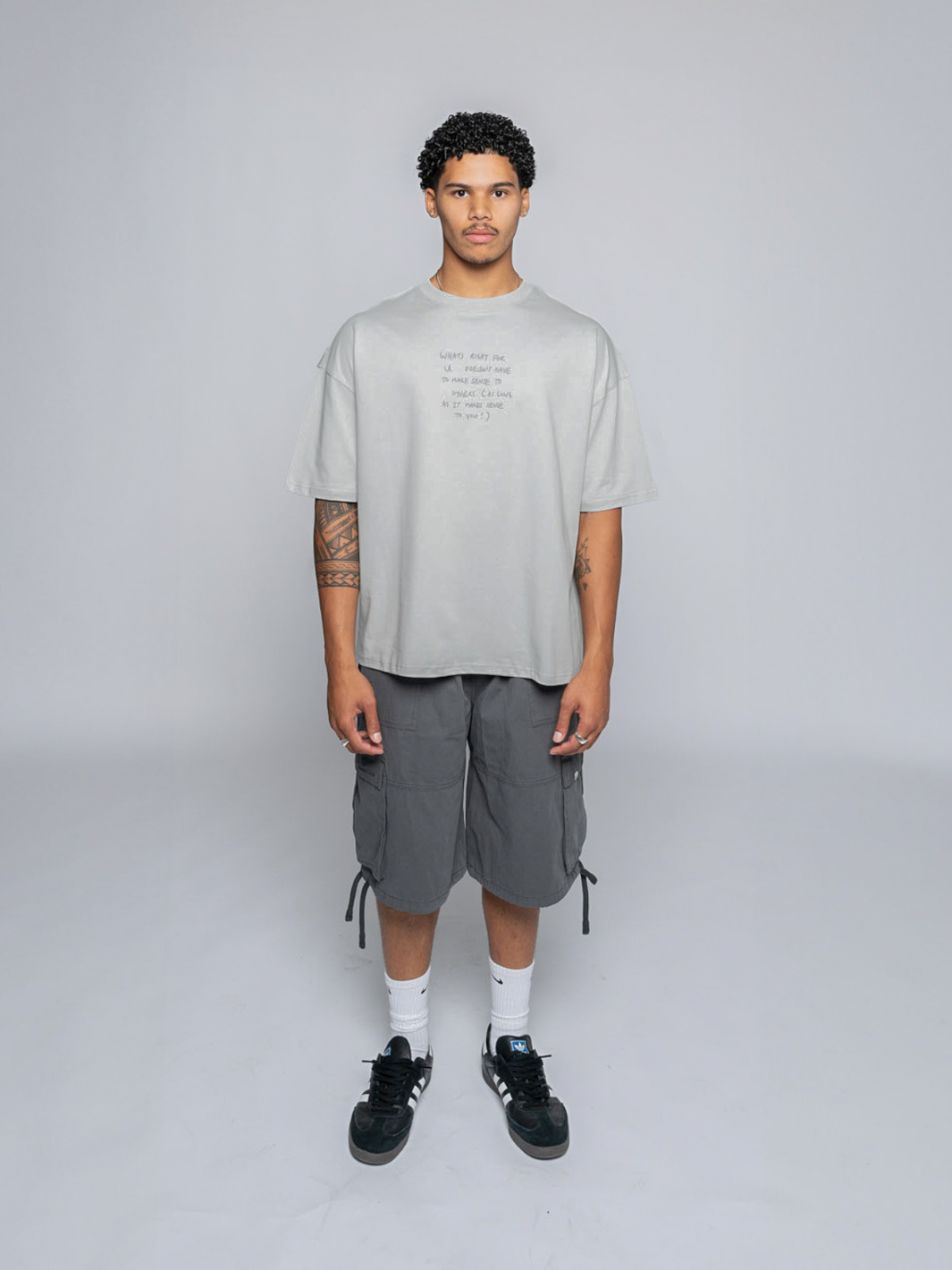 NOTE TO SELF TEE - LIGHT GREY