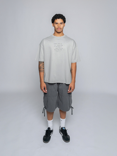 NOTE TO SELF TEE - LIGHT GREY