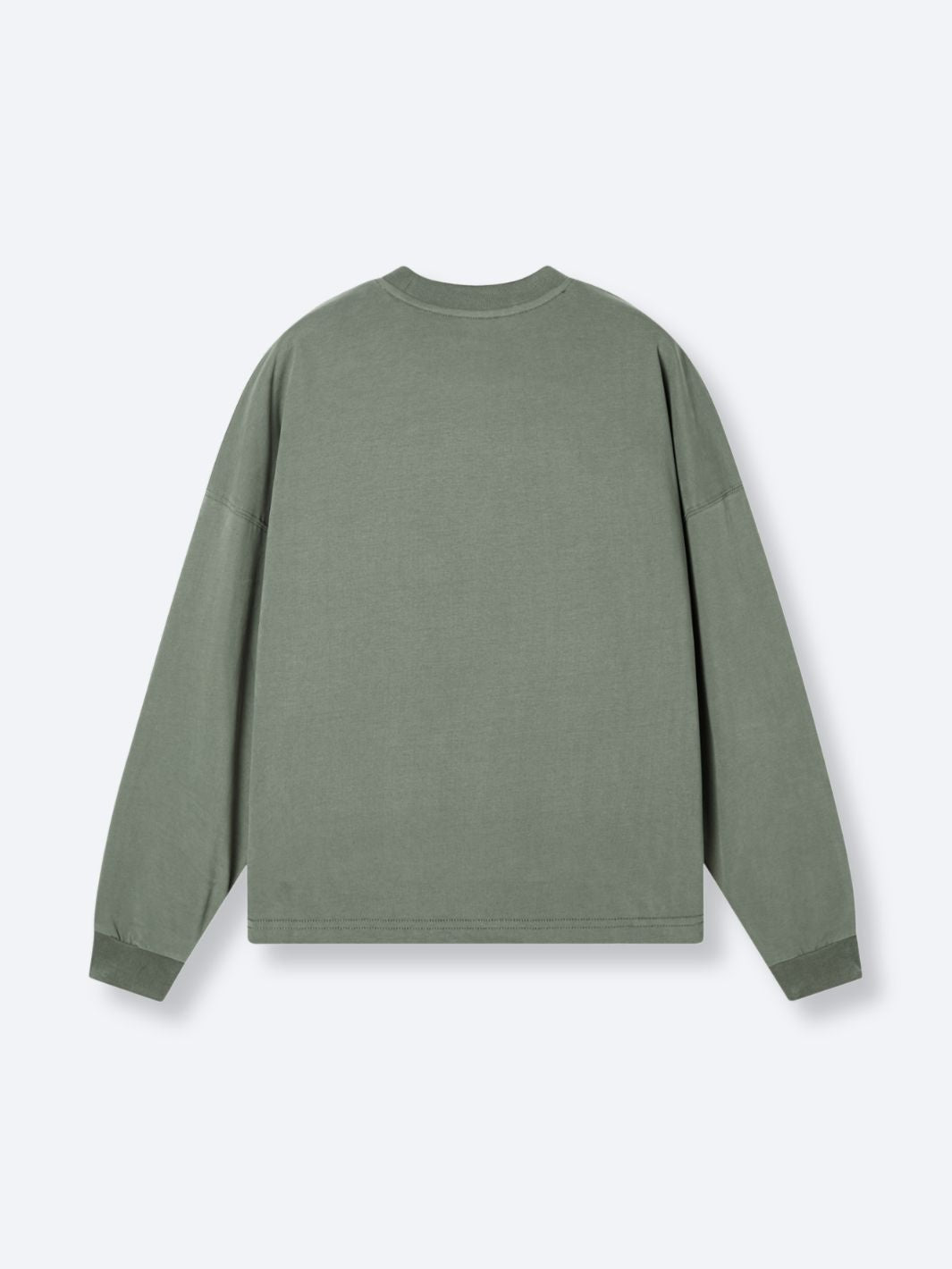 SMILEY LOGO LONG SLEEVE TEE - FADED GREEN