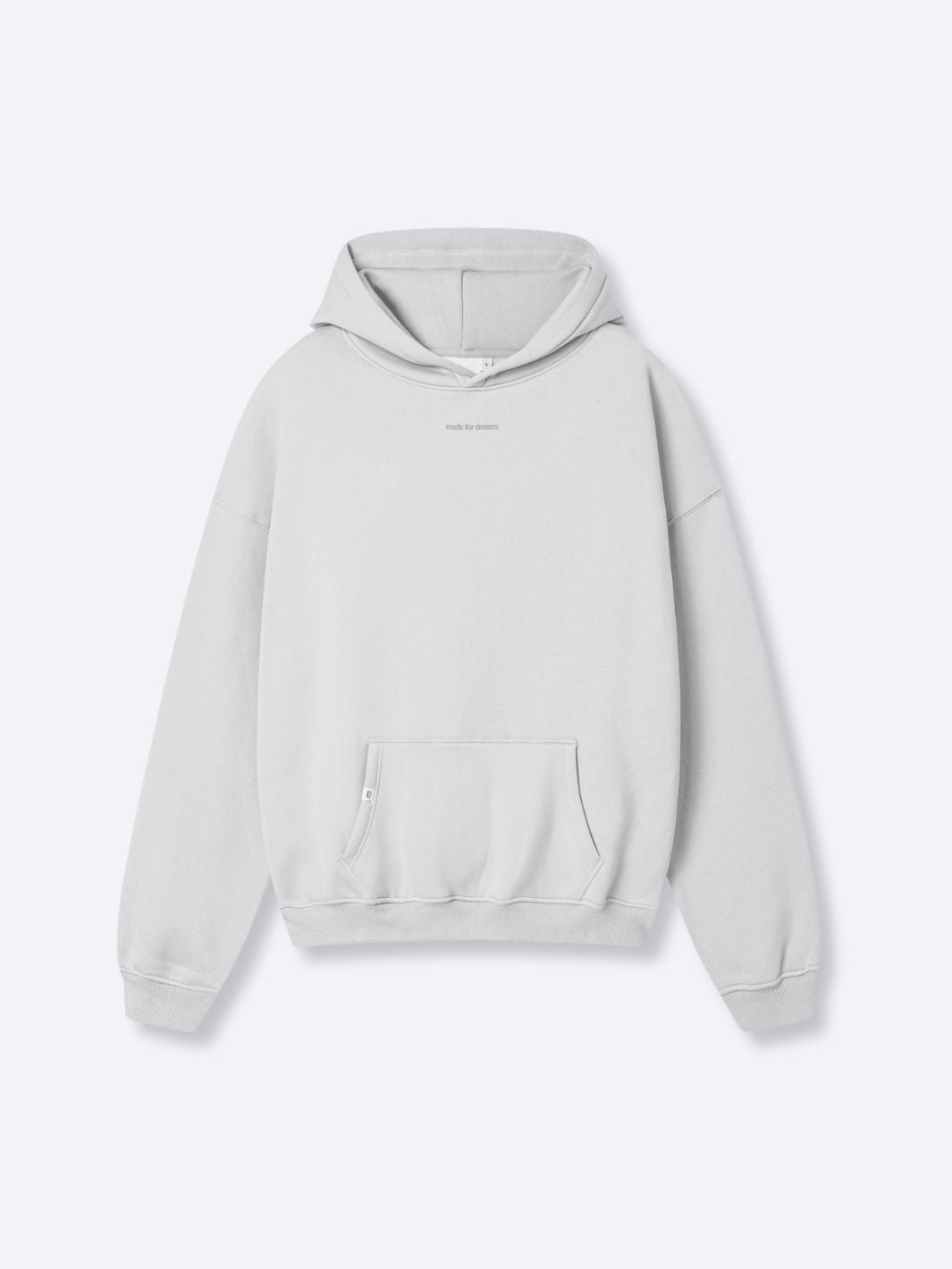 SMILEY LOGO HOODIE - LIGHT GREY