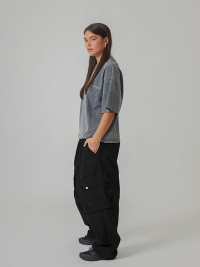 BAGGY CARGO PANTS - BLACK