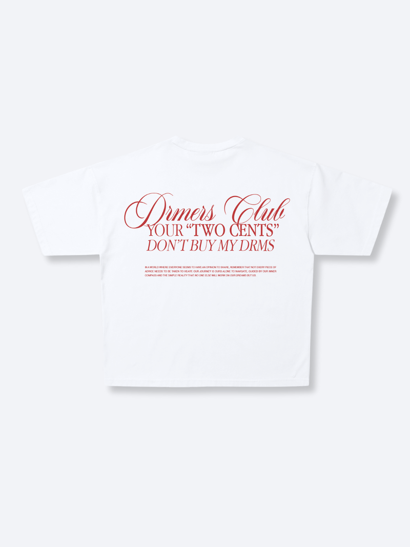 TWO CENTS TEE - WHITE