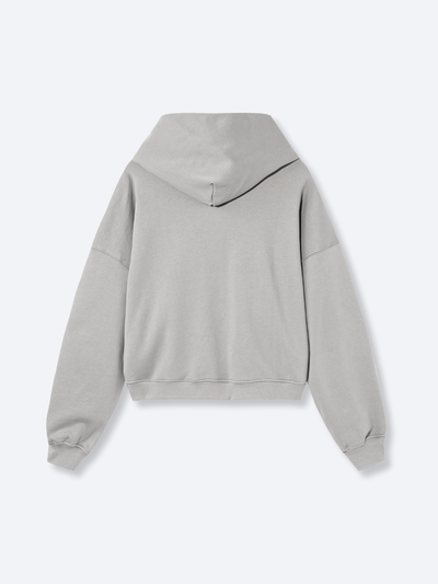 ESSENTIAL BOXY HOODIE - GREY