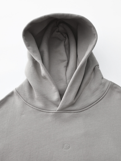 ESSENTIAL BOXY HOODIE - GREY