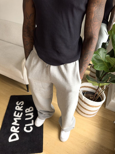 SIGNATURE BASIC STRAIGHT LEG SWEATPANTS - HEATHER GREY