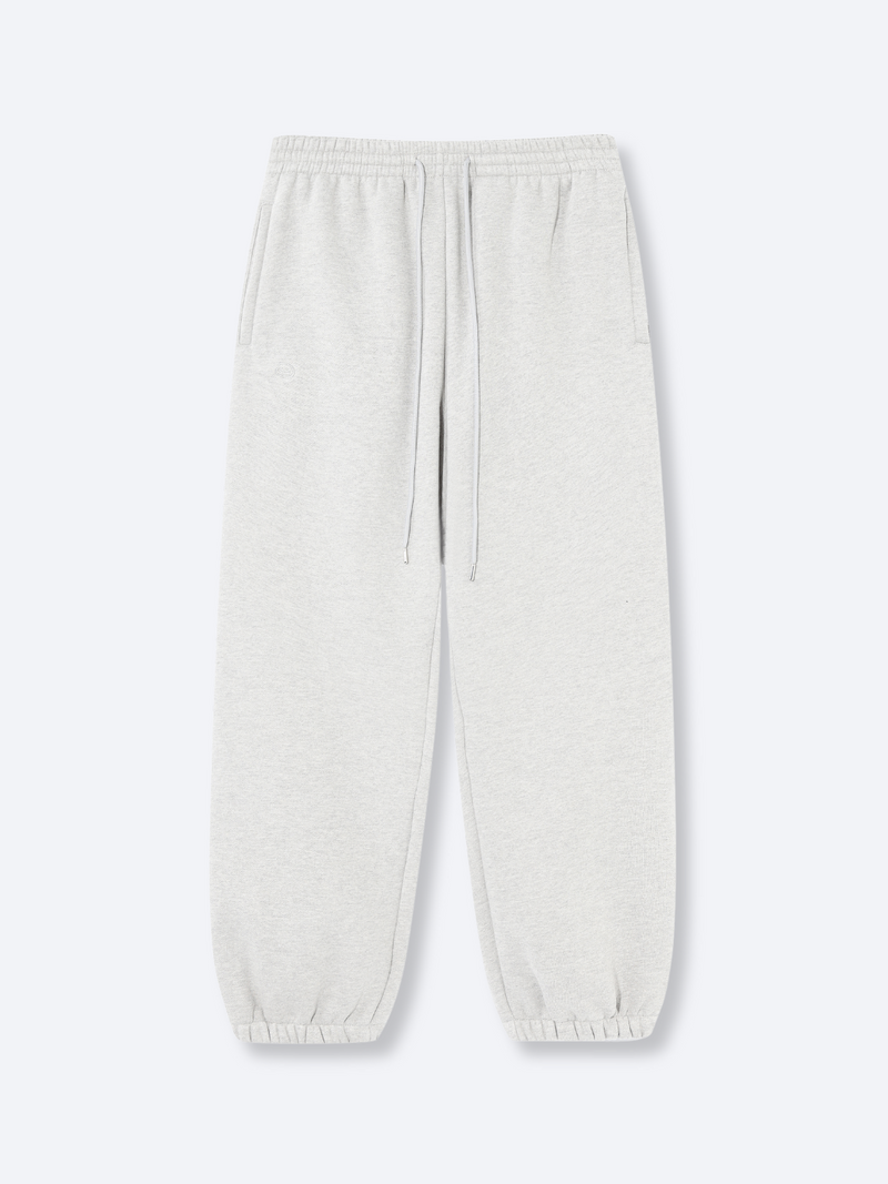 SIGNATURE BASIC SWEATPANTS - HEATHER GREY