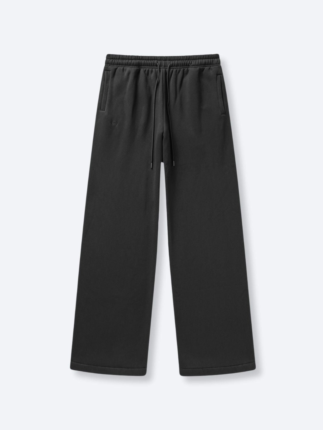 SIGNATURE BASIC STRAIGHT LEG SWEATPANTS - FADED BLACK