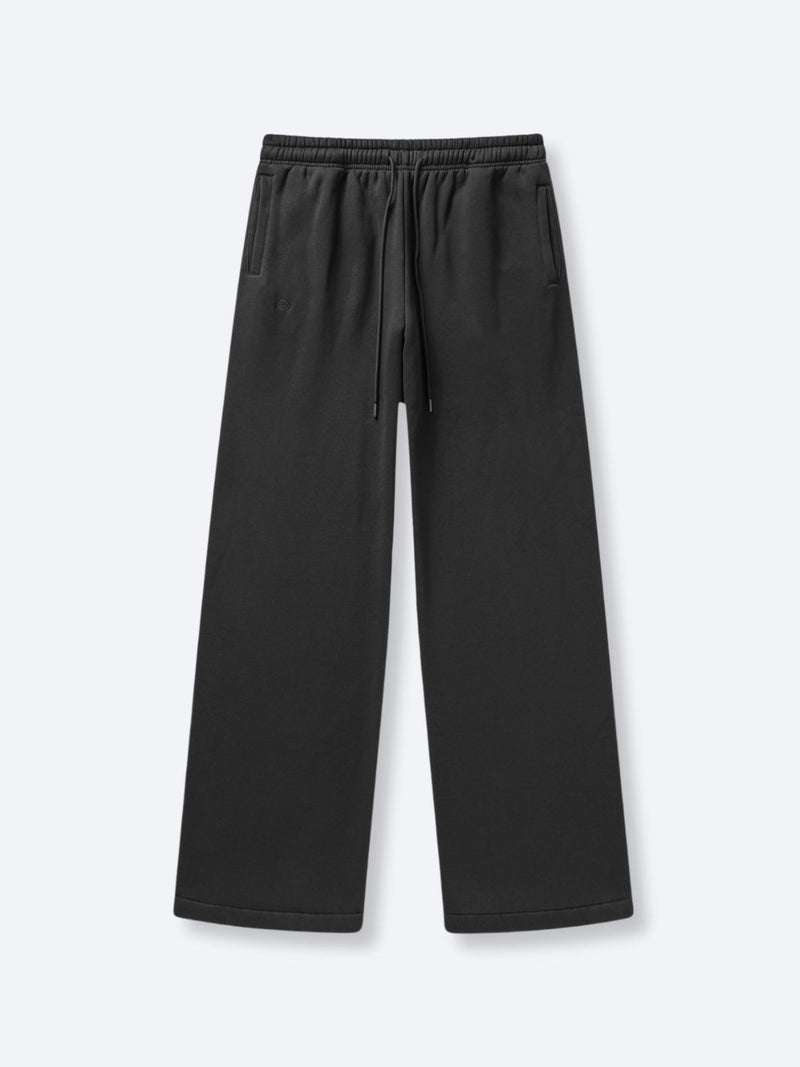 SIGNATURE BASIC STRAIGHT LEG SWEATPANTS - FADED BLACK