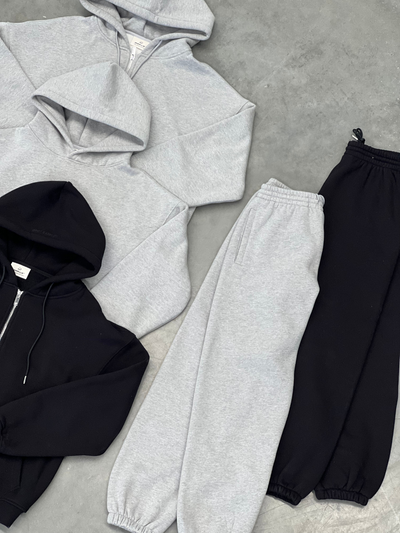 SIGNATURE BASIC SWEATPANTS - HEATHER GREY