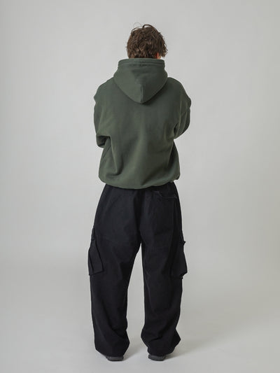 SIGNATURE BASIC HOODIE - MOSS GREEN