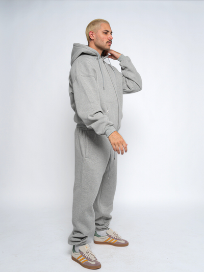 SIGNATURE BASIC SWEATPANTS - HEATHER GREY