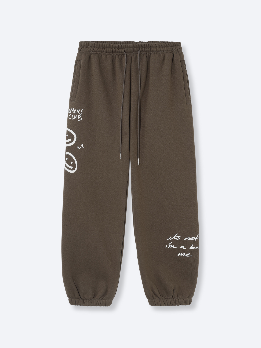 DOODLE SWEATPANTS - COFFEE BROWN