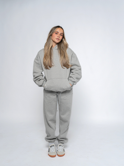 SIGNATURE BASIC SWEATPANTS - HEATHER GREY