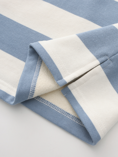 VINTAGE STRIPED POLO SHIRT - SKY BLUE