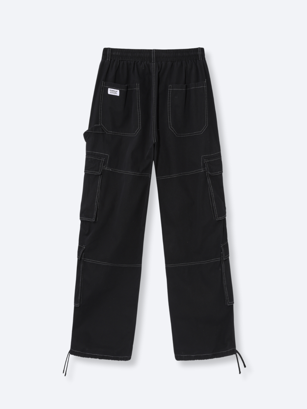 WASHED CARGO PANTS - BLACK