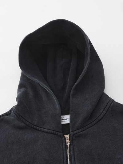 ESSENTIAL BOXY DOUBLE ZIP - VINTAGE BLACK