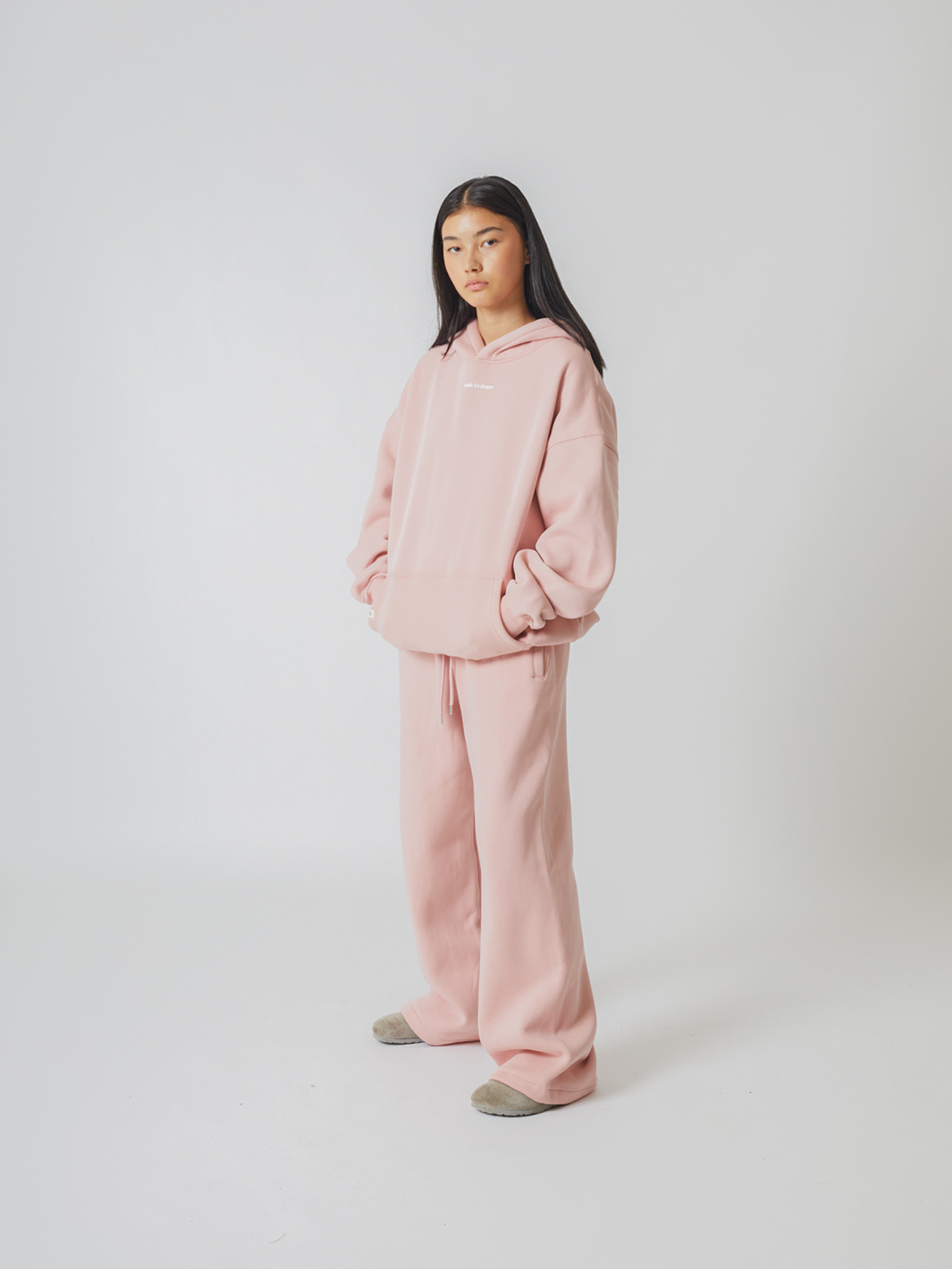 SIGNATURE BASIC STRAIGHT LEG SWEATPANTS - MUTED PINK