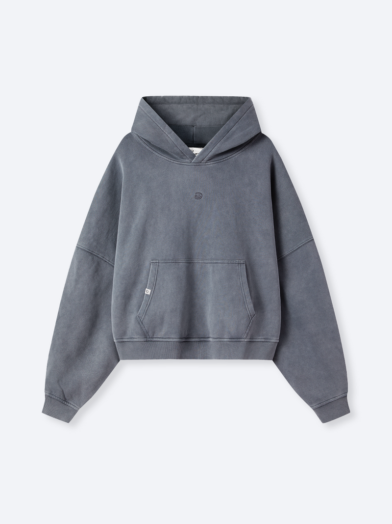 VINTAGE BOXY HOODIE - ASH SLATE