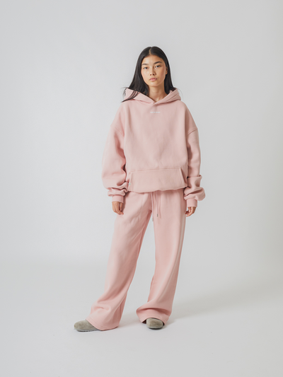 SIGNATURE BASIC STRAIGHT LEG SWEATPANTS - MUTED PINK