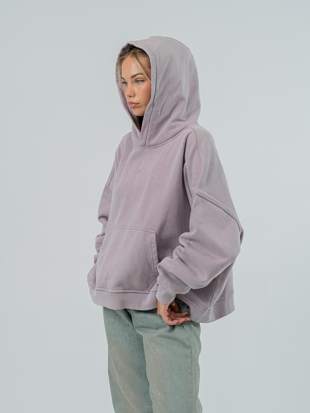 VINTAGE BOXY HOODIE - VIOLET