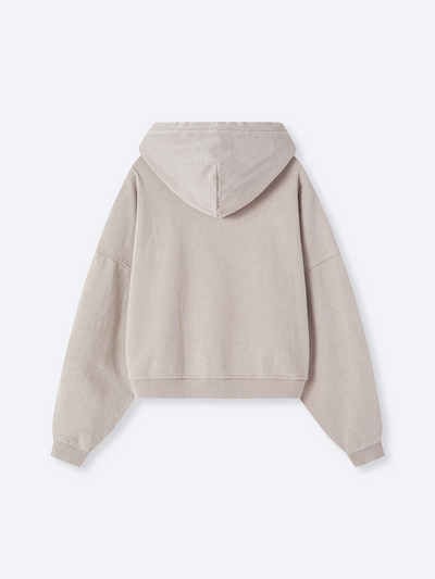 VINTAGE BOXY HOODIE - WASHED SAND