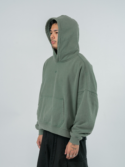 VINTAGE BOXY HOODIE - FADED PINE