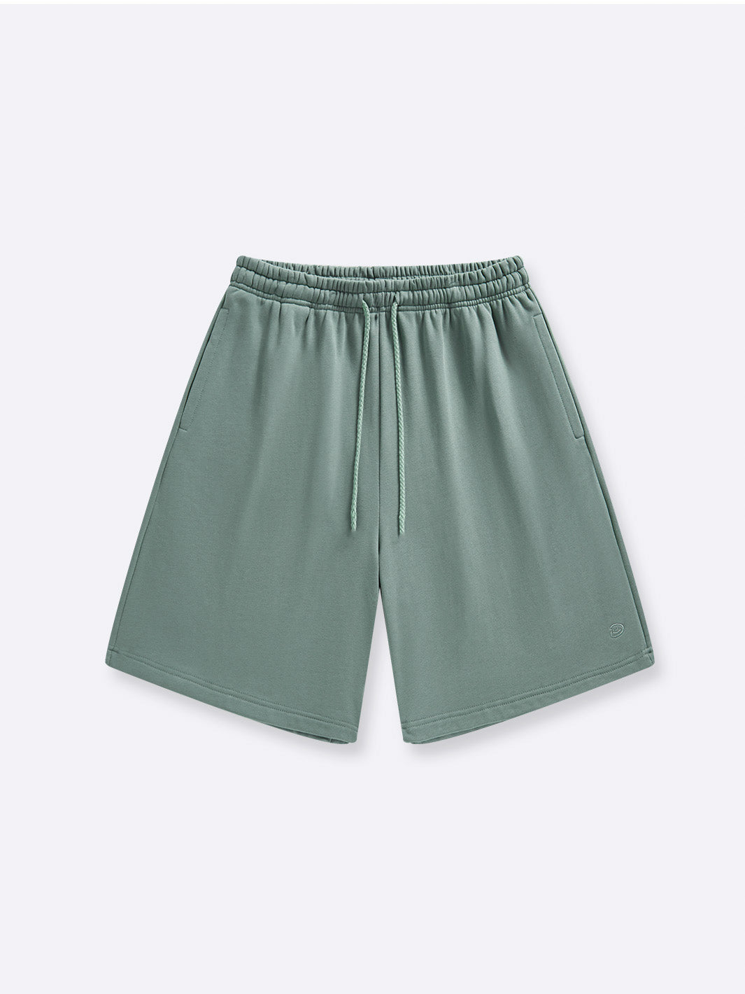 RELAXED TERRY SWEAT SHORTS - SEAFOAM GREEN