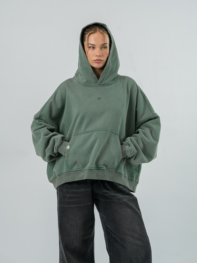 VINTAGE BOXY HOODIE - FADED PINE