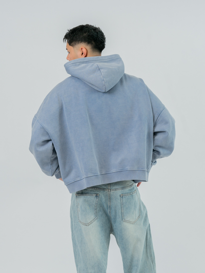 VINTAGE BOXY HOODIE - PALE BLUE