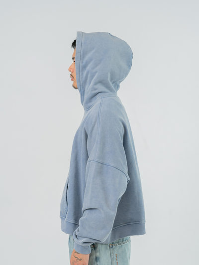 VINTAGE BOXY HOODIE - PALE BLUE