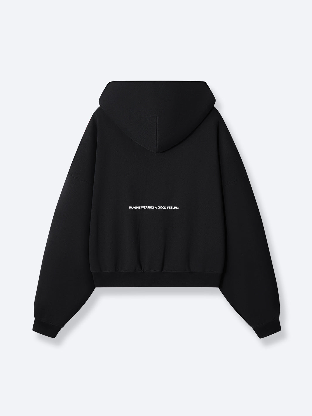 TRIPLE STAR BOXY HOODIE - BLACK