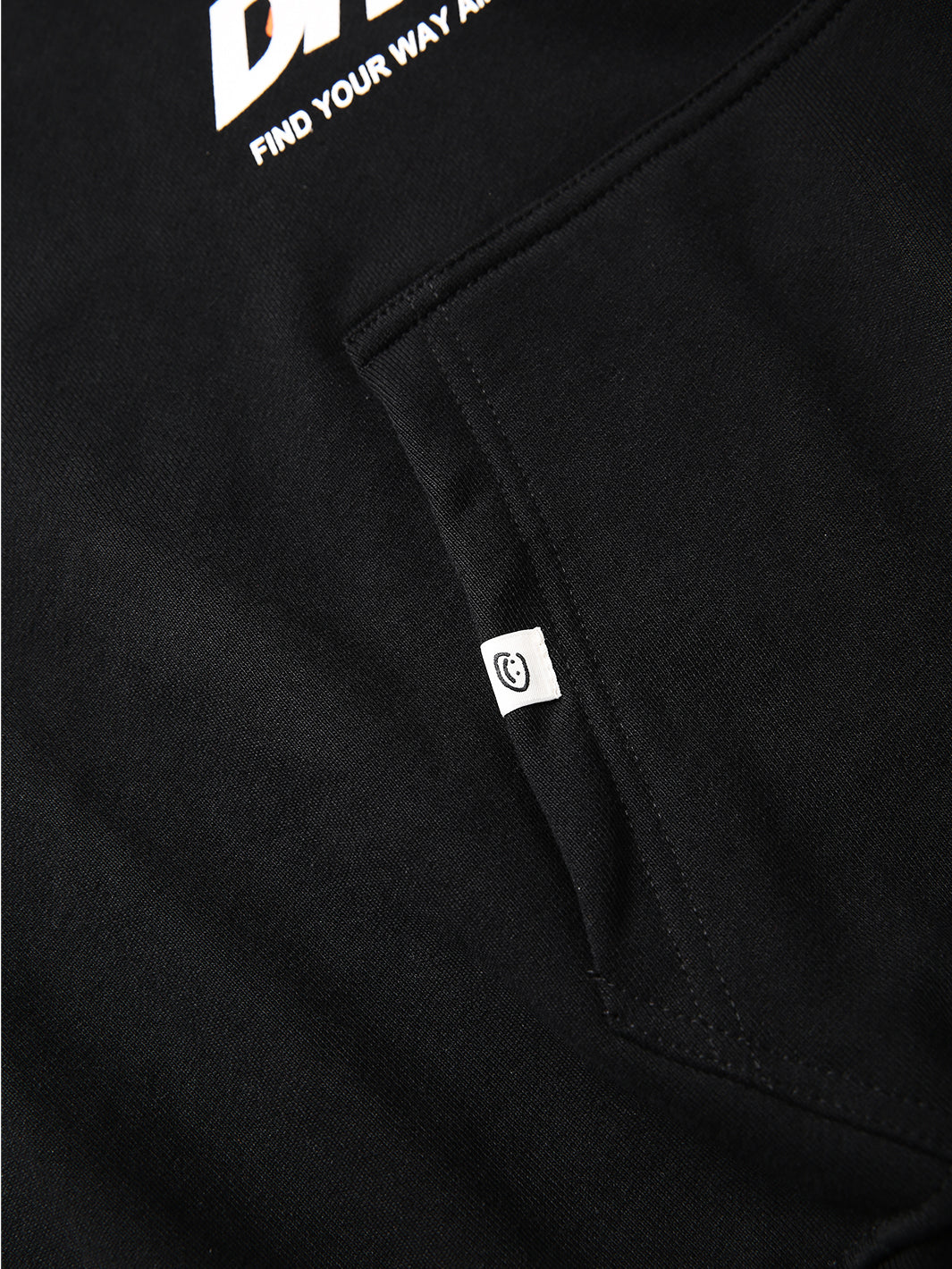 TRIPLE STAR BOXY HOODIE - BLACK