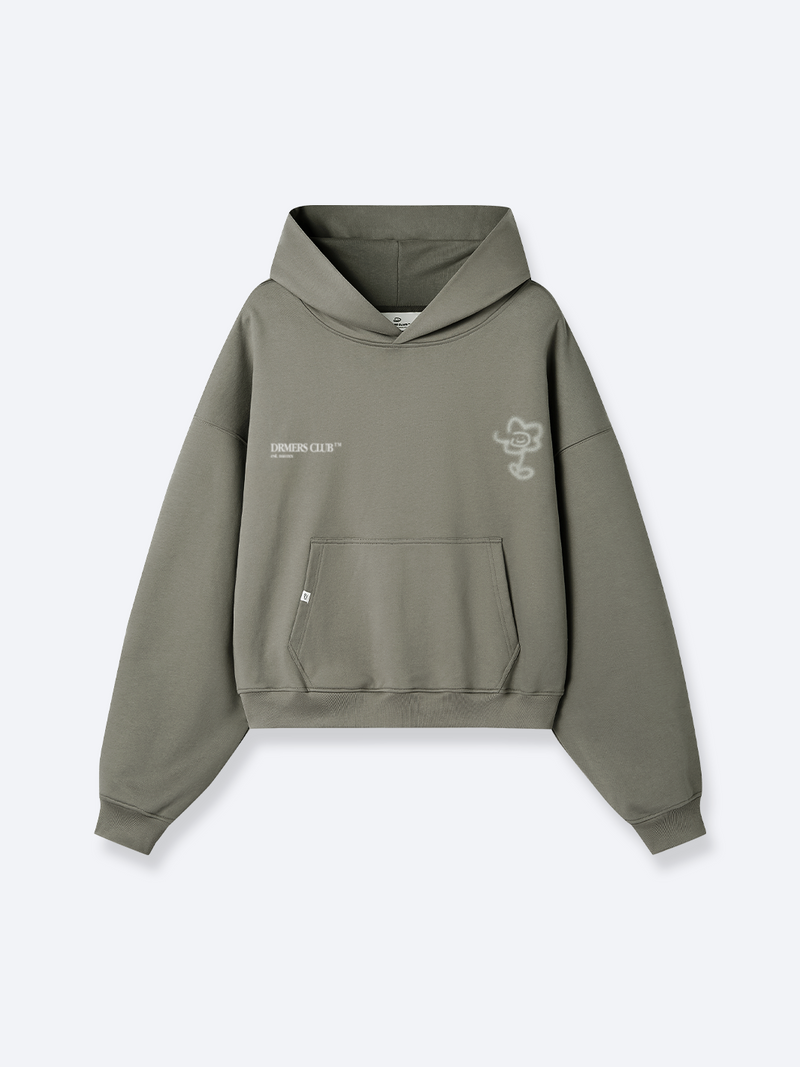 GRAFFITI FLOWER HOODIE - LIGHT TAUPE