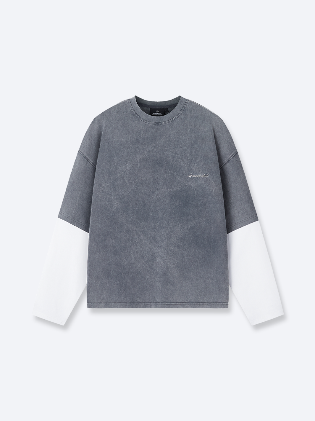 SCRIPT LOGO LAYERED TEE - GREY