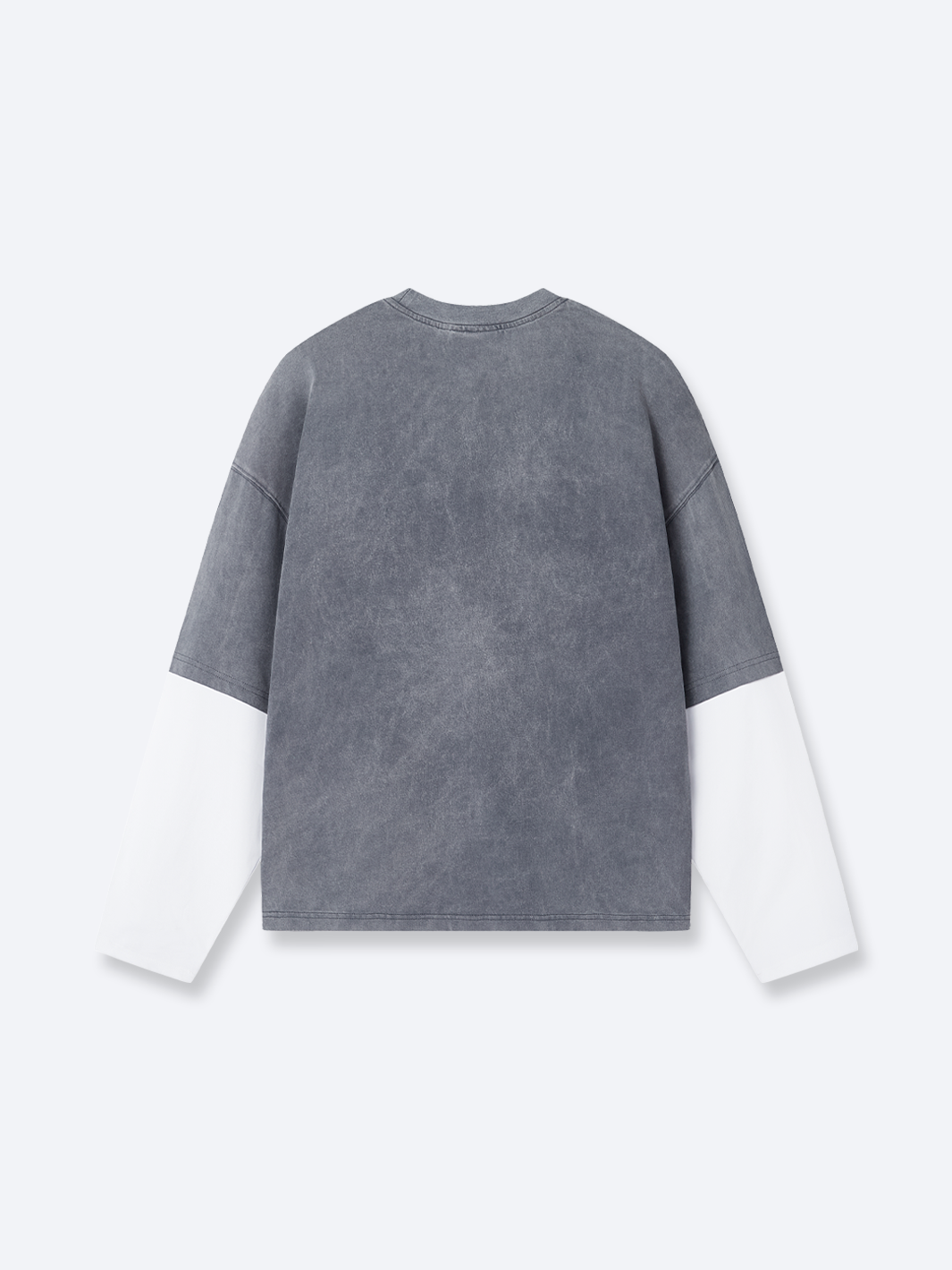 SCRIPT LOGO LAYERED TEE - GREY