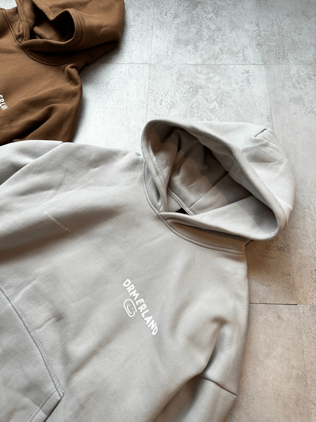 THANKS FOR BEING HERE HOODIE - LIGHT GREY